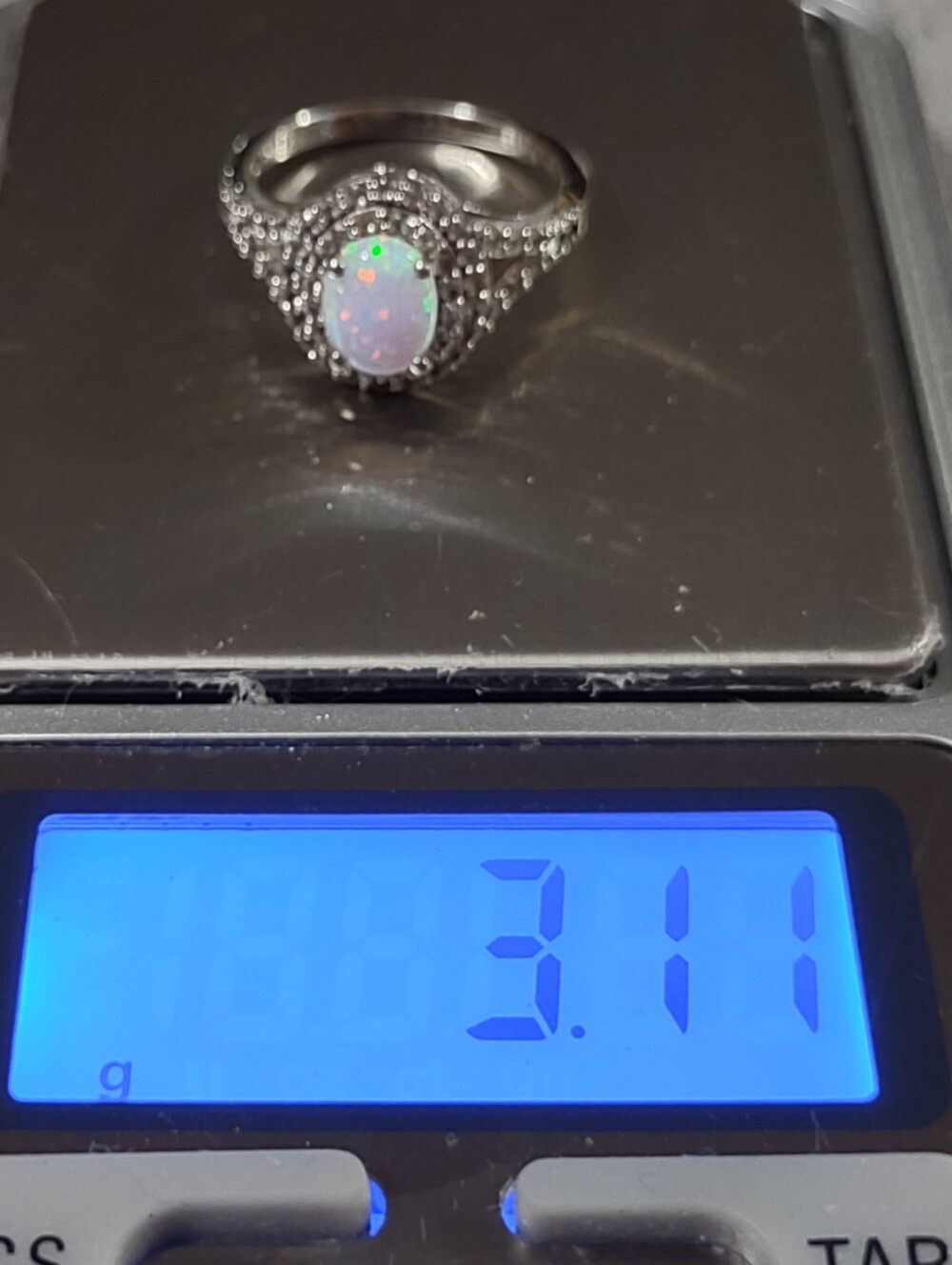 Created Opal Ring(7) October Birthstone - Picture 4 of 4